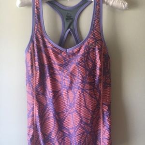Nike Dri-Fit racetrack sports bra tank top